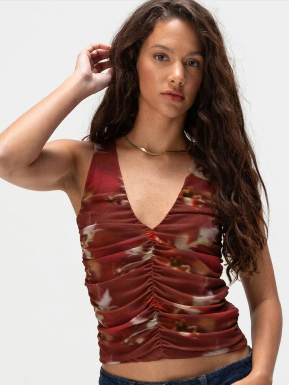 THRILLS Rhapsody Womens Floral Top Extra Small